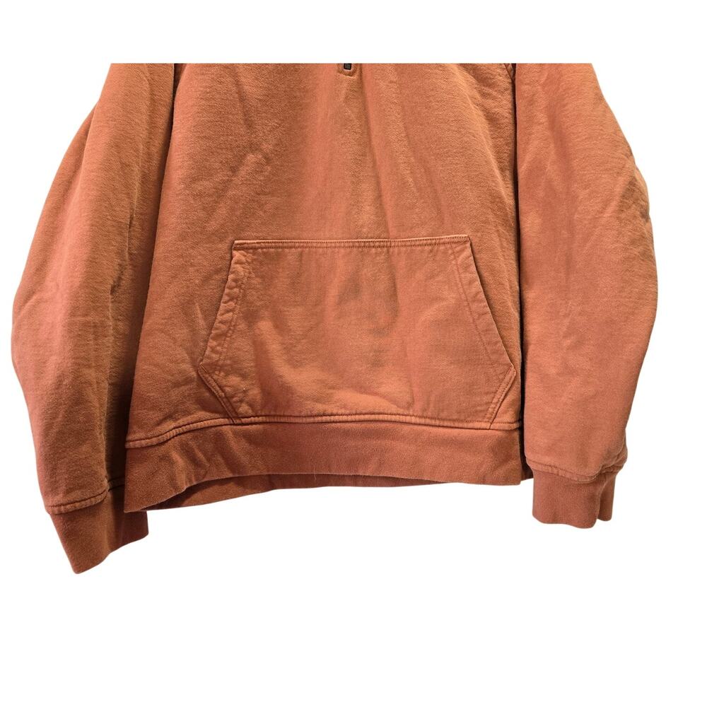 Flint and Tinder 1/4 Zip Sweatshirt Pullover Fleece Mens 3XL Orange Brown USA - Picture 4 of 5